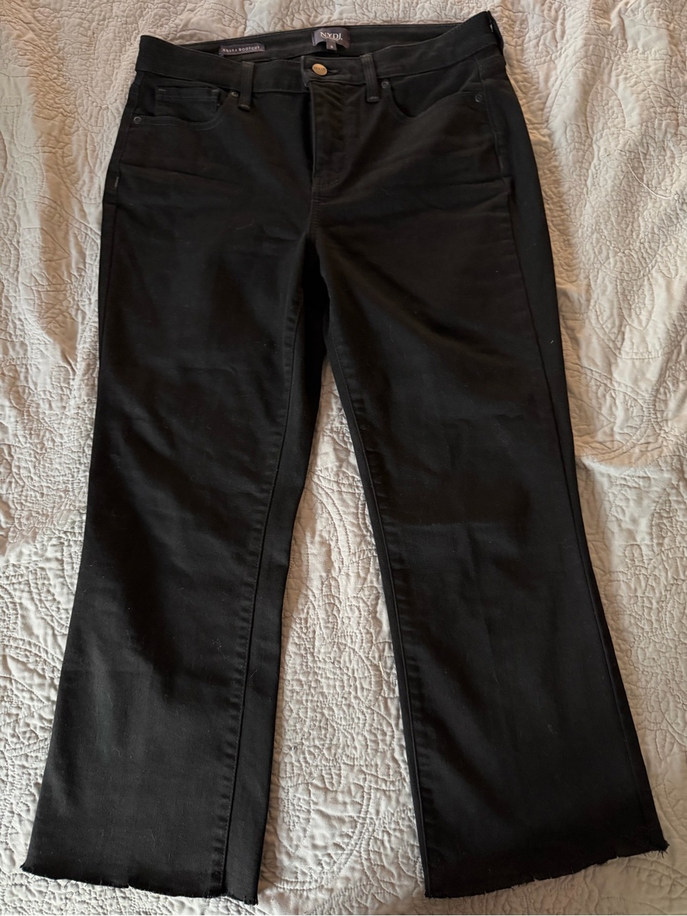 NYDJ Black straight cropped Jeans